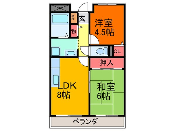 ｍａｋｅ第８マンションの物件間取画像